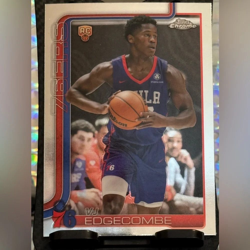2025-26 Topps Chrome - VJ Edgecombe #253 (RC) Rookie Philadelphia 76ers - Picture 2 of 5